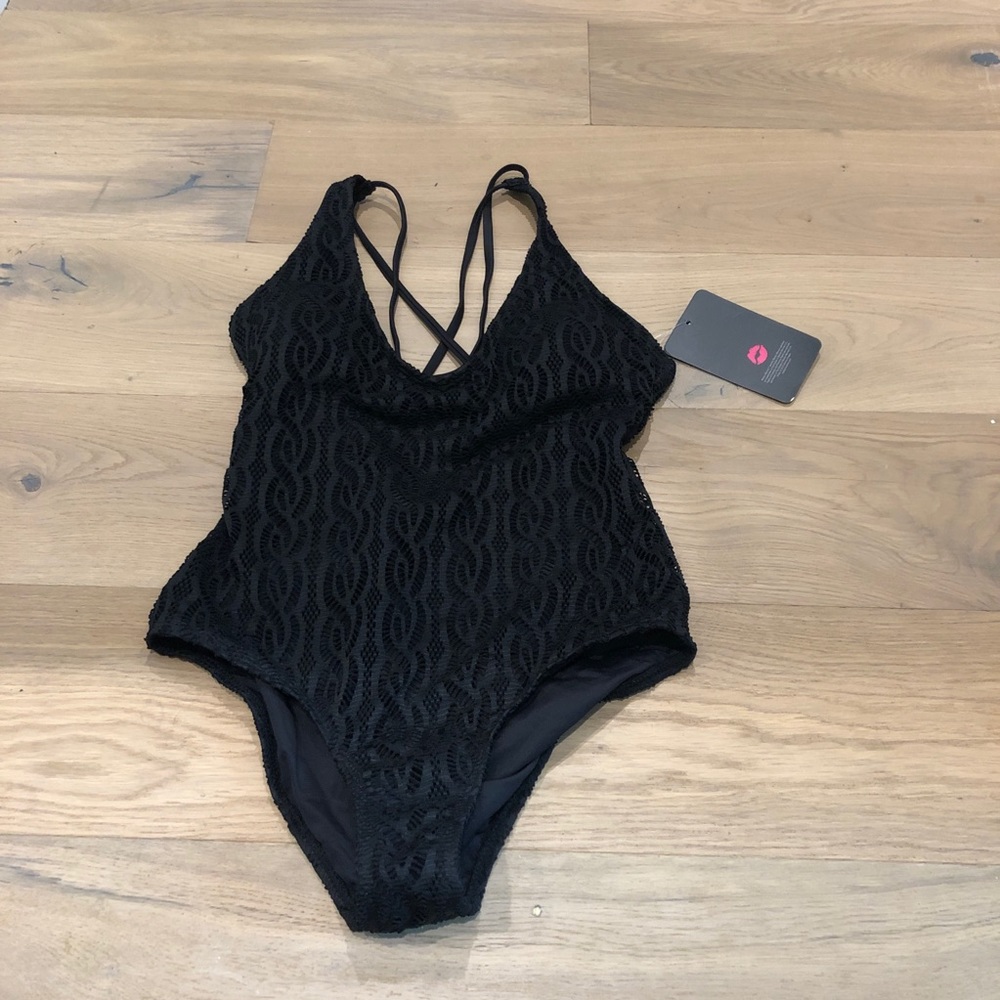 Marilyn Monroe black one piece swimsuit